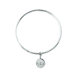 Personalised Silver Disc Stacking Bangle