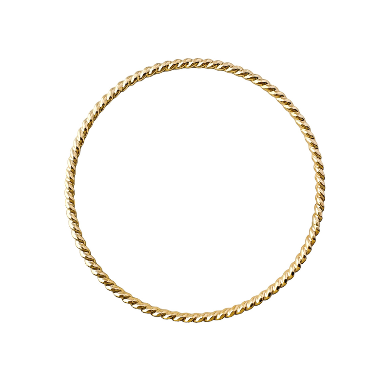 The Silver Stable- Handcrafted British Jewellery Gold Rope Bangle Bangles