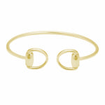 The Silver Stable- Handcrafted British Jewellery Gold Snaffle Cuff Bangle Bangles