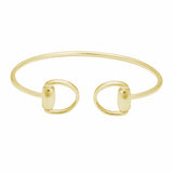 The Silver Stable- Handcrafted British Jewellery Gold Snaffle Cuff Bangle Bangles