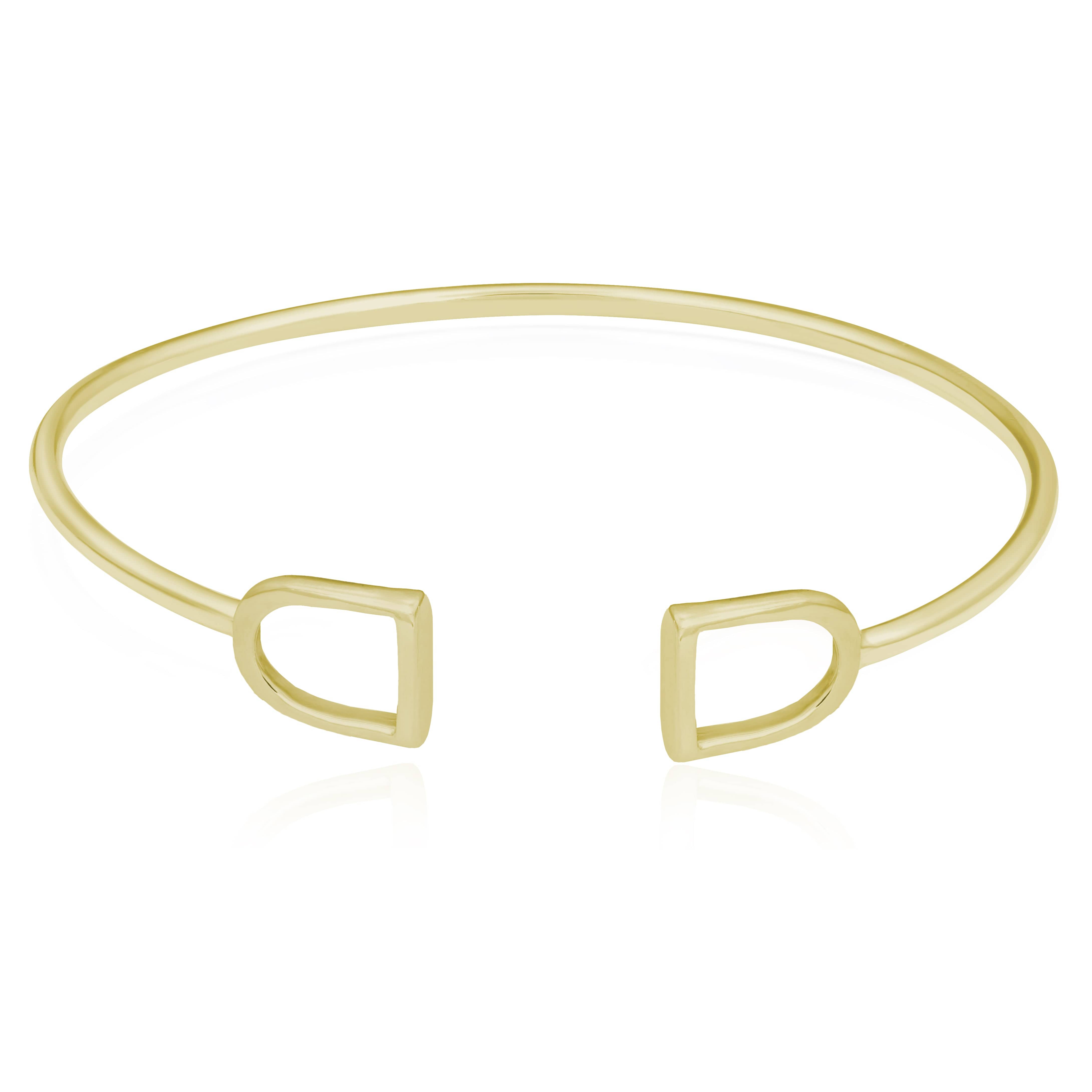 The Silver Stable- Handcrafted British Jewellery Gold Stirrup Bangle Bangles