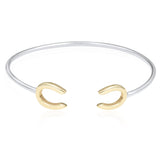The Silver Stable- Handcrafted British Jewellery Silver & Gold Horseshoe Bangle Bangles