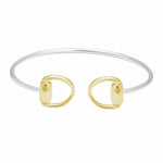 The Silver Stable- Handcrafted British Jewellery Silver & Gold Snaffle Cuff Bangle Bangles