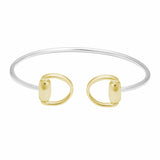 The Silver Stable- Handcrafted British Jewellery Silver & Gold Snaffle Cuff Bangle Bangles