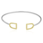The Silver Stable- Handcrafted British Jewellery Silver & Gold Stirrup Bangle Bangles