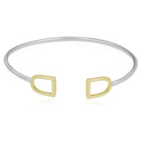 The Silver Stable- Handcrafted British Jewellery Silver & Gold Stirrup Bangle Bangles