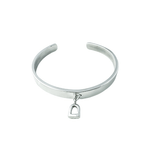 The Silver Stable- Handcrafted British Jewellery Silver Maxi Cuff Bangle with Charm Bangles