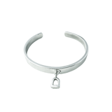 The Silver Stable- Handcrafted British Jewellery Silver Maxi Cuff Bangle with Charm Bangles
