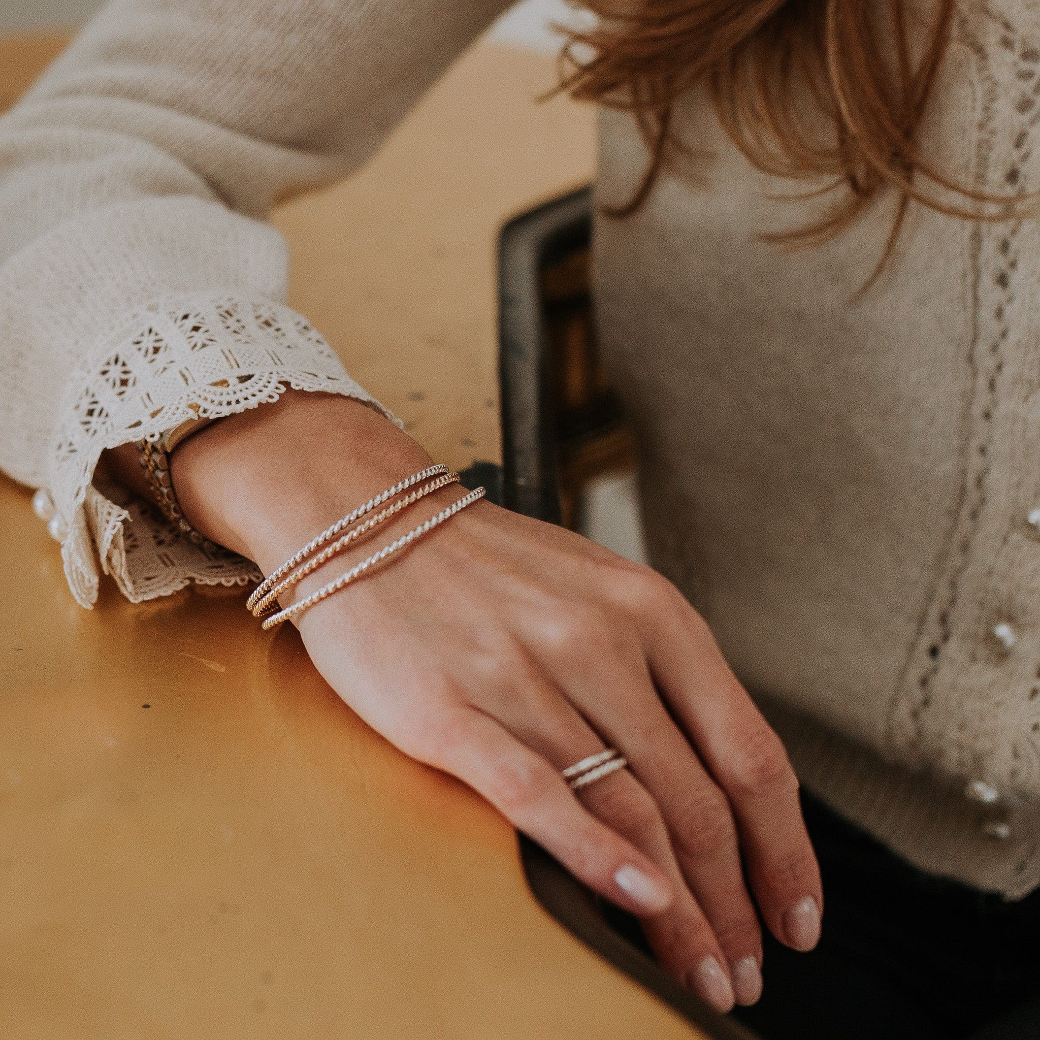 The Silver Stable- Handcrafted British Jewellery Silver Rope Bangle Bangles