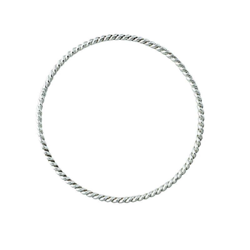 The Silver Stable- Handcrafted British Jewellery Silver Rope Bangle Bangles