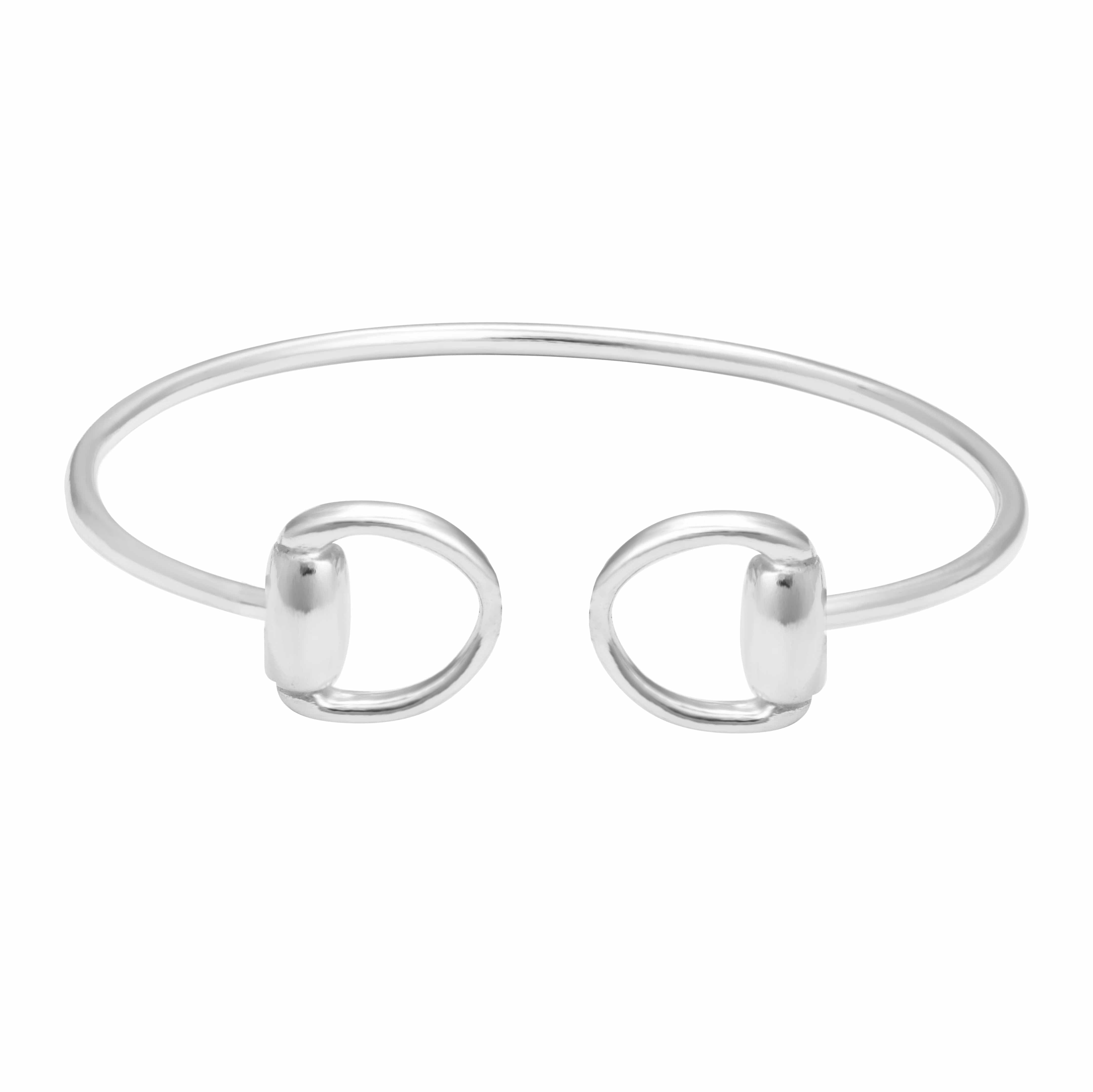 The Silver Stable- Handcrafted British Jewellery Silver Snaffle Cuff Bangle Bangles