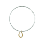 The Silver Stable- Handcrafted British Jewellery Small / Gold Silver Horseshoe Stacking Bangle Bangles