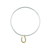 The Silver Stable- Handcrafted British Jewellery Small / Gold Silver Horseshoe Stacking Bangle Bangles