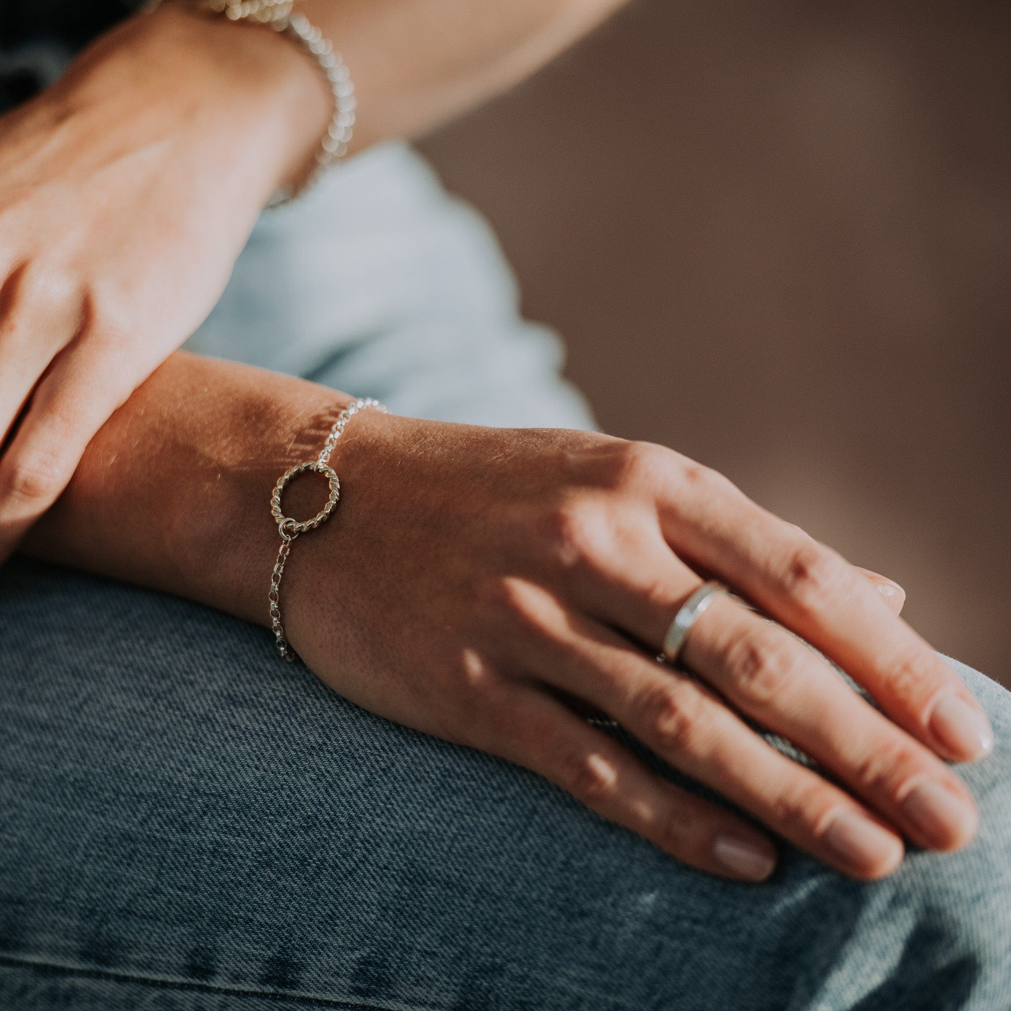 The Silver Stable- Handcrafted British Jewellery Silver & Gold Halo Bracelet Bracelets