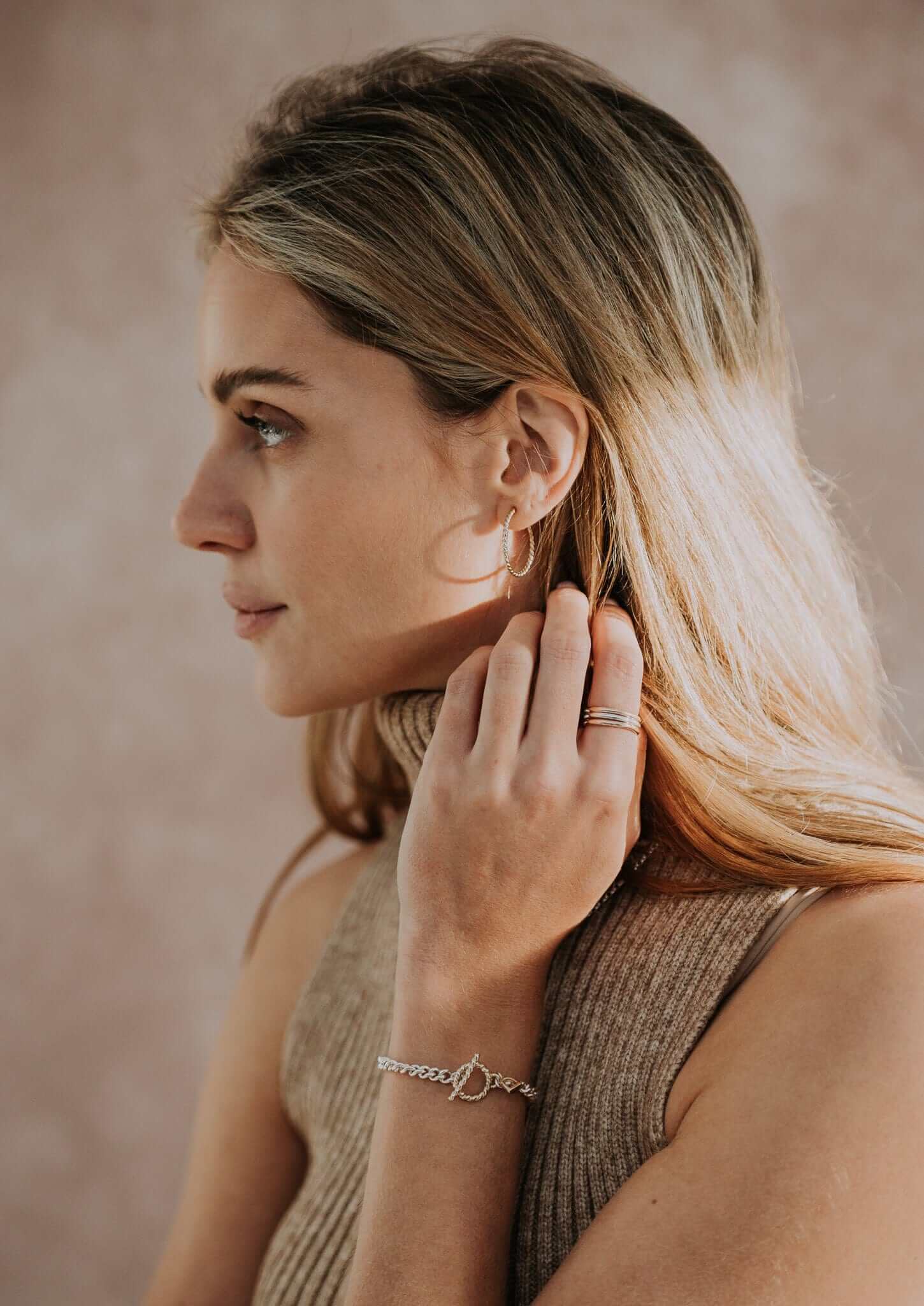 The Silver Stable- Handcrafted British Jewellery Silver & Gold T Bar Bracelet Bracelets