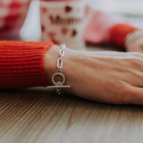 The Silver Stable- Handcrafted British Jewellery Silver & Gold T Bar Trace Bracelet Bracelets