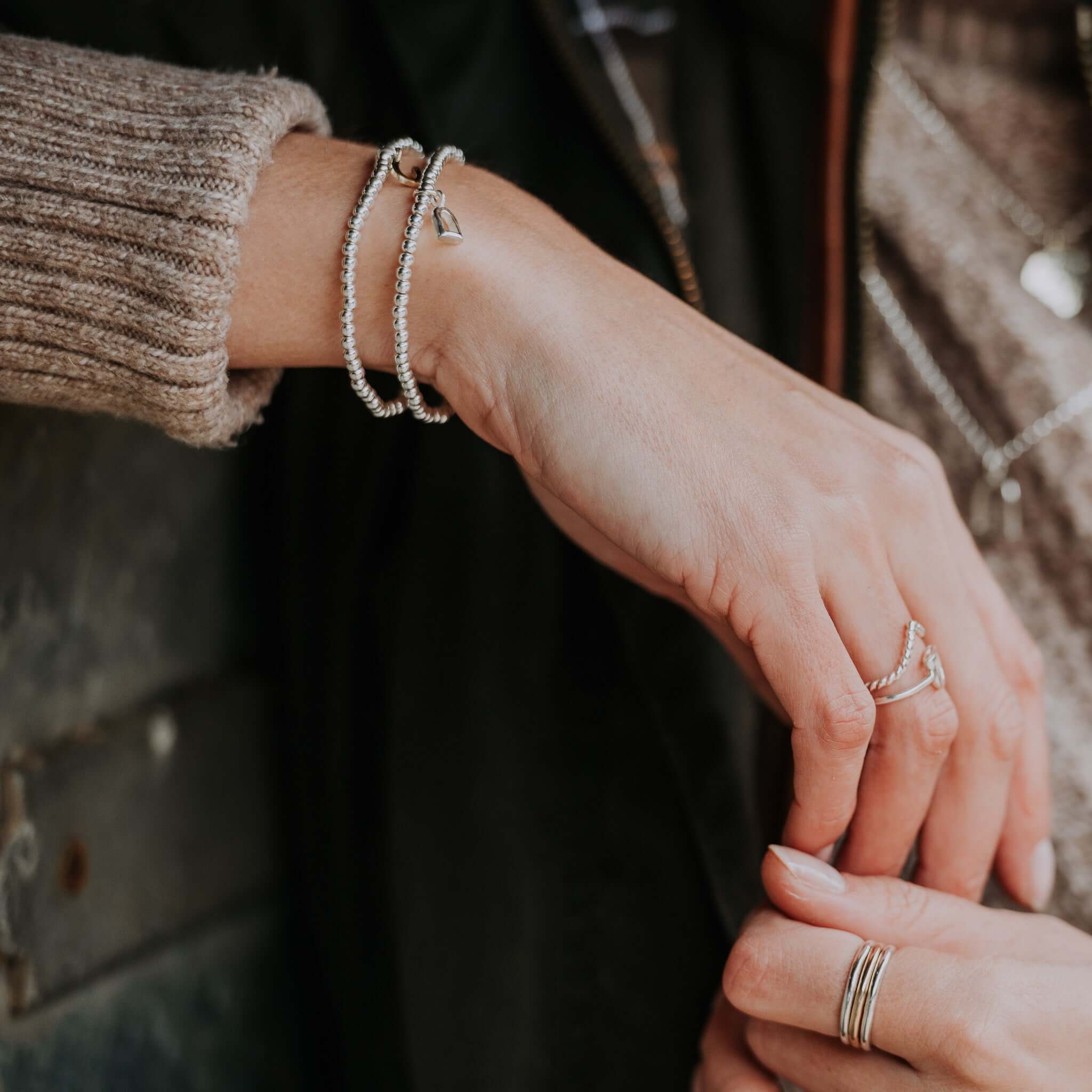 The Silver Stable- Handcrafted British Jewellery Silver Stirrup Orb Bracelet Bracelets