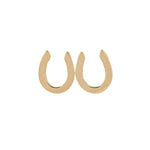 The Silver Stable- Handcrafted British Jewellery Gold Maxi Horseshoe Studs earrings