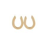 The Silver Stable- Handcrafted British Jewellery Gold Maxi Horseshoe Studs earrings