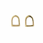 The Silver Stable- Handcrafted British Jewellery Gold Maxi Stirrup Studs earrings