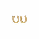 The Silver Stable- Handcrafted British Jewellery Gold Mini Horseshoe Studs earrings