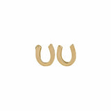 The Silver Stable- Handcrafted British Jewellery Gold Mini Horseshoe Studs earrings