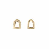 The Silver Stable- Handcrafted British Jewellery Gold Mini Stirrup Studs earrings