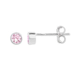 The Silver Stable- Handcrafted British Jewellery June (Alexandrite) Silver Garnet Birthstone Earrings earrings