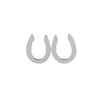 The Silver Stable- Handcrafted British Jewellery Silver Maxi Horseshoe Studs earrings
