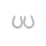 The Silver Stable- Handcrafted British Jewellery Silver Maxi Horseshoe Studs earrings