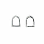 The Silver Stable- Handcrafted British Jewellery Silver Maxi Stirrup Studs earrings