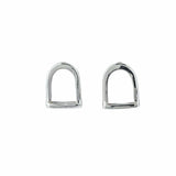The Silver Stable- Handcrafted British Jewellery Silver Maxi Stirrup Studs earrings