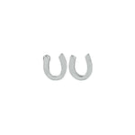The Silver Stable- Handcrafted British Jewellery Silver Mini Horseshoe Studs earrings