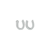 The Silver Stable- Handcrafted British Jewellery Silver Mini Horseshoe Studs earrings