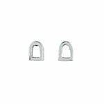 The Silver Stable- Handcrafted British Jewellery Silver Mini Stirrup Studs earrings
