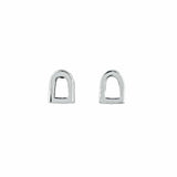 The Silver Stable- Handcrafted British Jewellery Silver Mini Stirrup Studs earrings
