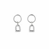 The Silver Stable- Handcrafted British Jewellery Silver Stirrup Charm Earrings earrings