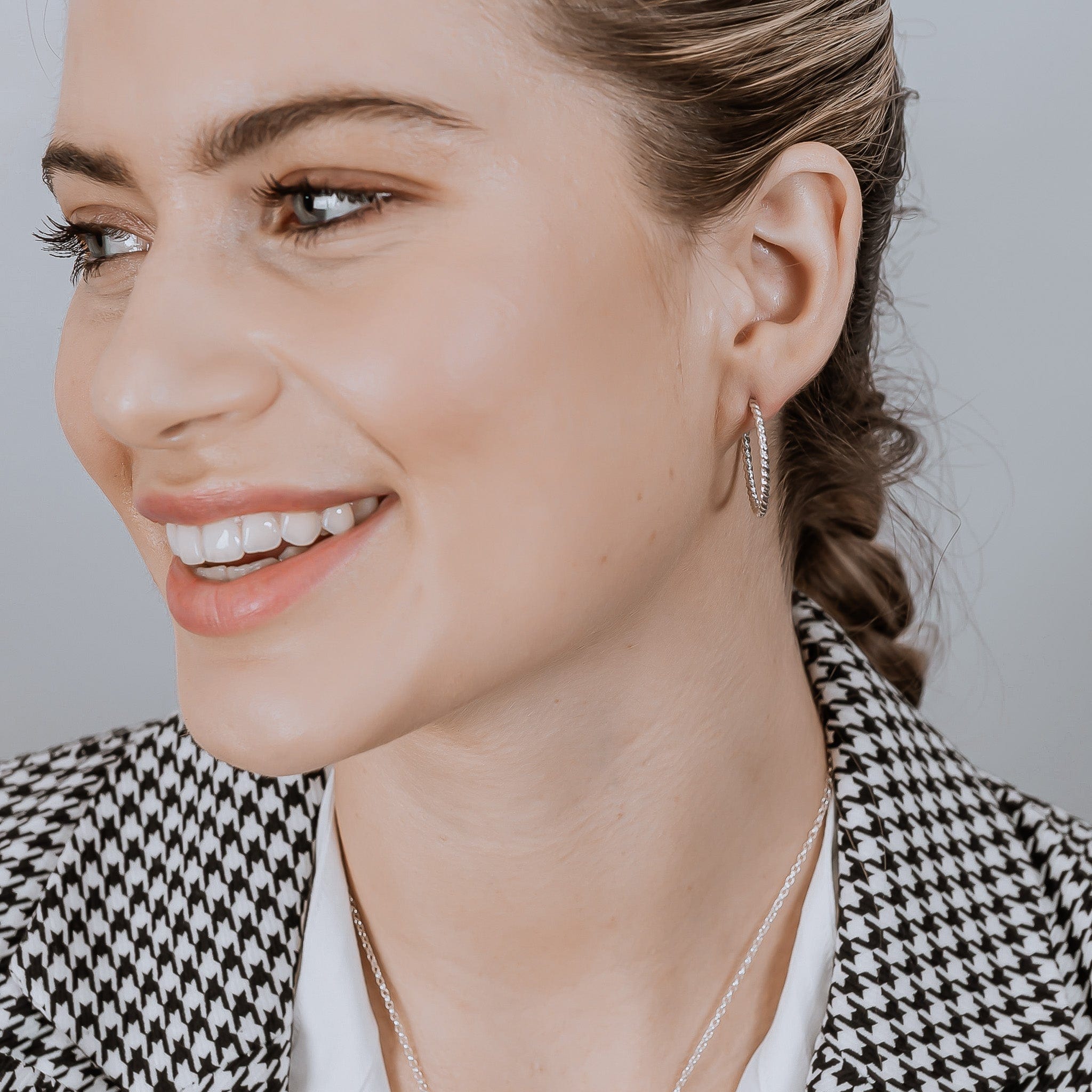 The Silver Stable- Handcrafted British Jewellery Silver Rope Maxi Hoops hoop earrings