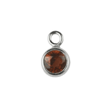 The Silver Stable- Handcrafted British Jewellery 16 inch / July (Ruby) Birthstone & Engraved Silver Disc Necklace necklace