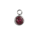 The Silver Stable- Handcrafted British Jewellery 16 inch / October (Tourmaline) Birthstone & Engraved Silver Disc Necklace necklace