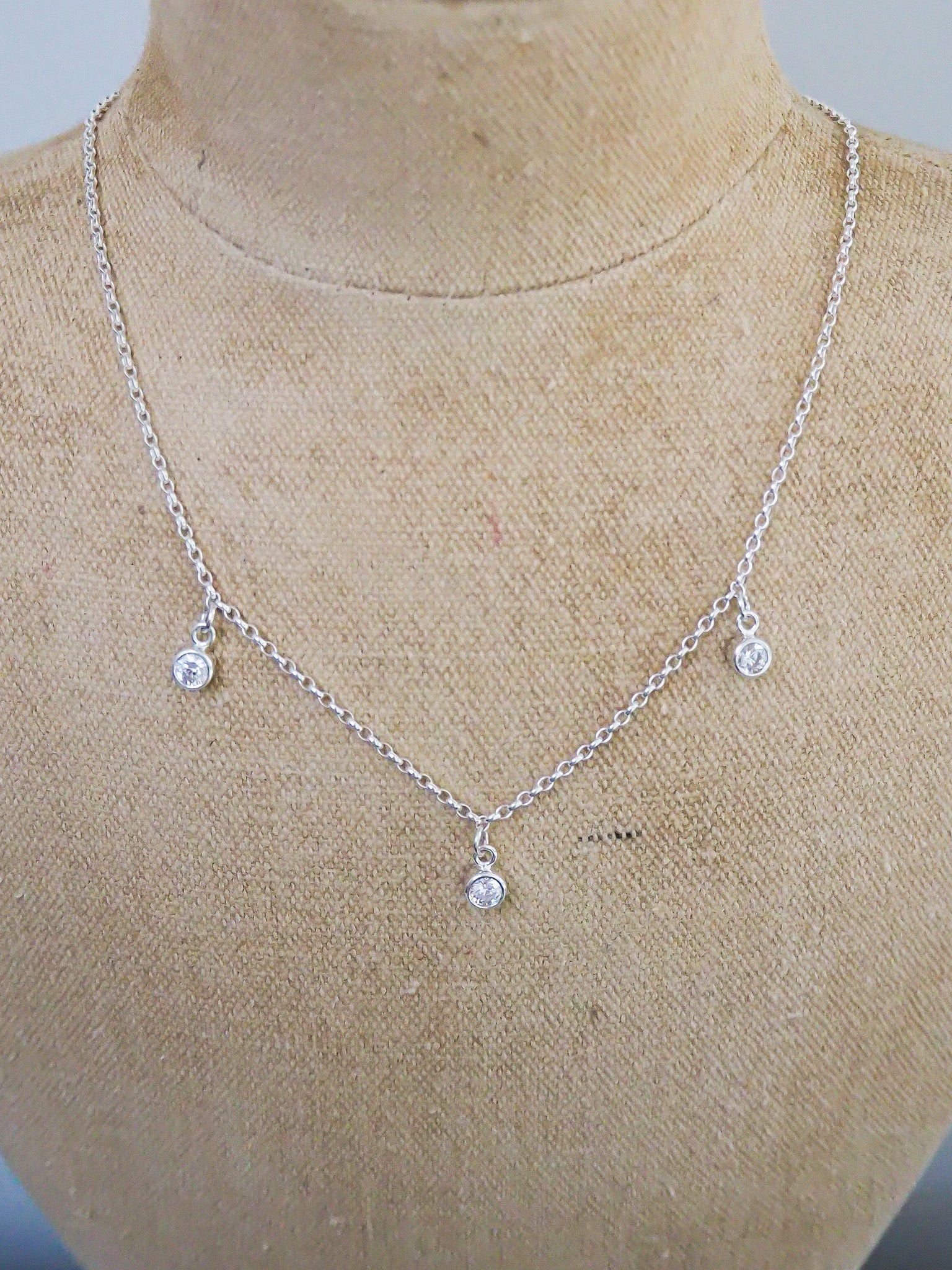 The Silver Stable- Handcrafted British Jewellery 3* Birthstone Necklace necklace