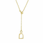 The Silver Stable- Handcrafted British Jewellery Adjustable Gold Stirrup Necklace necklace
