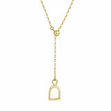 The Silver Stable- Handcrafted British Jewellery Adjustable Gold Stirrup Necklace necklace
