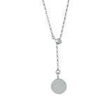 The Silver Stable- Handcrafted British Jewellery Adjustable Hammered Silver Disc Necklace necklace
