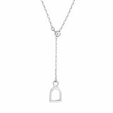 The Silver Stable- Handcrafted British Jewellery Adjustable Silver Stirrup Necklace necklace