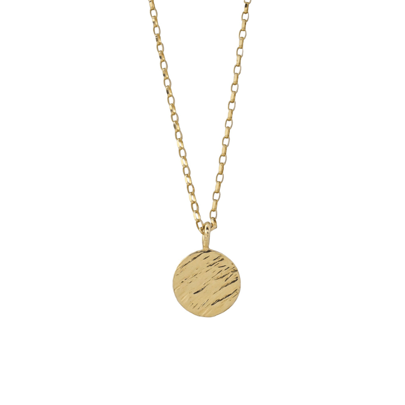 The Silver Stable- Handcrafted British Jewellery Gold Mini Hammered Necklace necklace