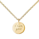 The Silver Stable- Handcrafted British Jewellery Gold Story Necklace with Handwriting necklace