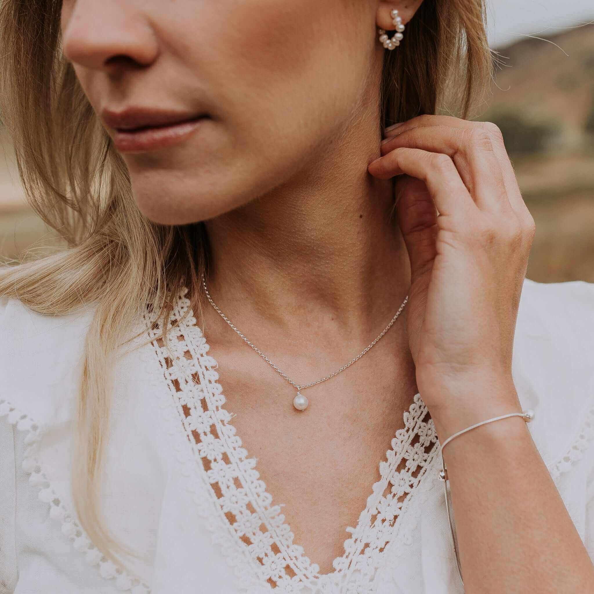 The Silver Stable- Handcrafted British Jewellery Mini Round Pearl Necklace necklace