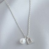 The Silver Stable- Handcrafted British Jewellery Mini Round Pearl Necklace with Charm necklace