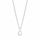 The Silver Stable- Handcrafted British Jewellery Silver / 16 inch Silver Mini Stirrup Necklace necklace